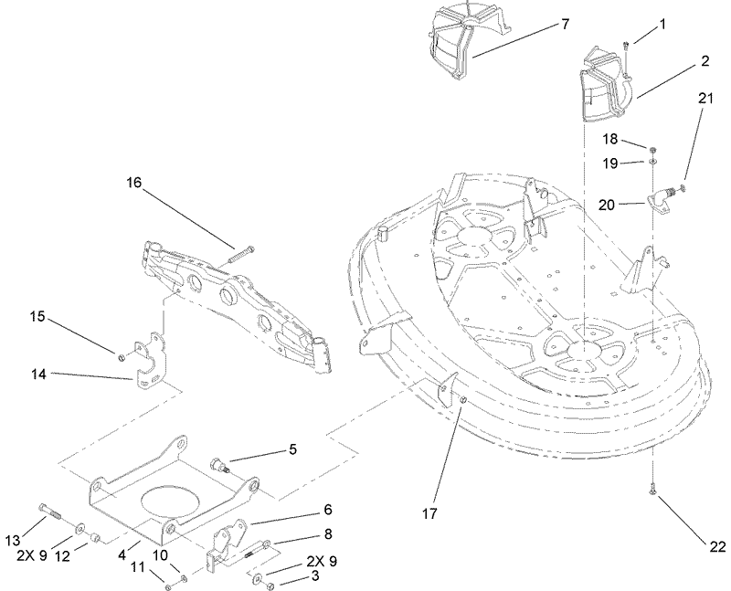 38 Inch Deck Engagement Assembly