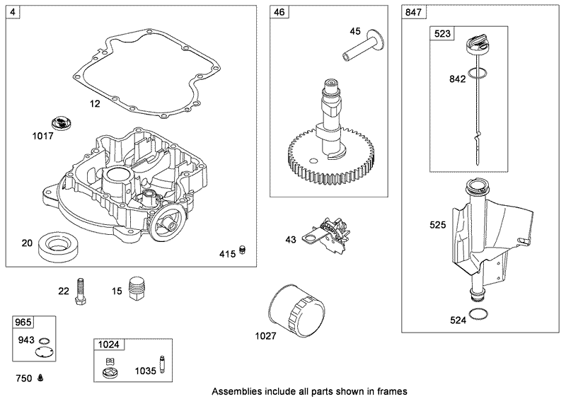 Crankcase Assembly Briggs and Stratton Model 31E777 0130 E1