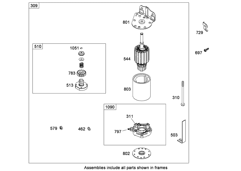 Starter Assembly Briggs and Stratton Model 31E777 0130 E1