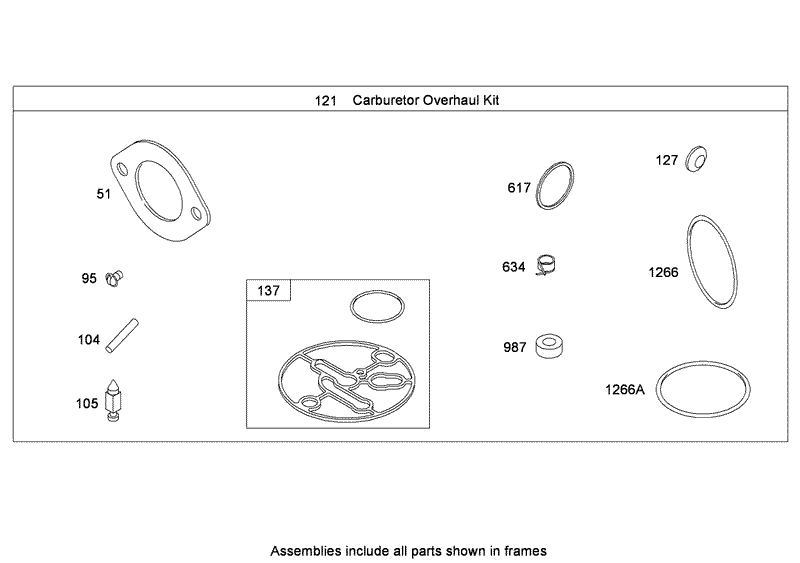 CarburetorOverhaul Kit Nikki Briggs and Stratton Model 31P777 0133 E1