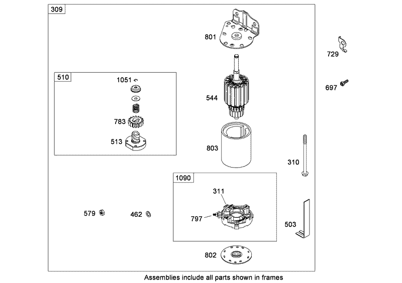 Starter Assembly Briggs and Stratton Model 31P777 0133 E1