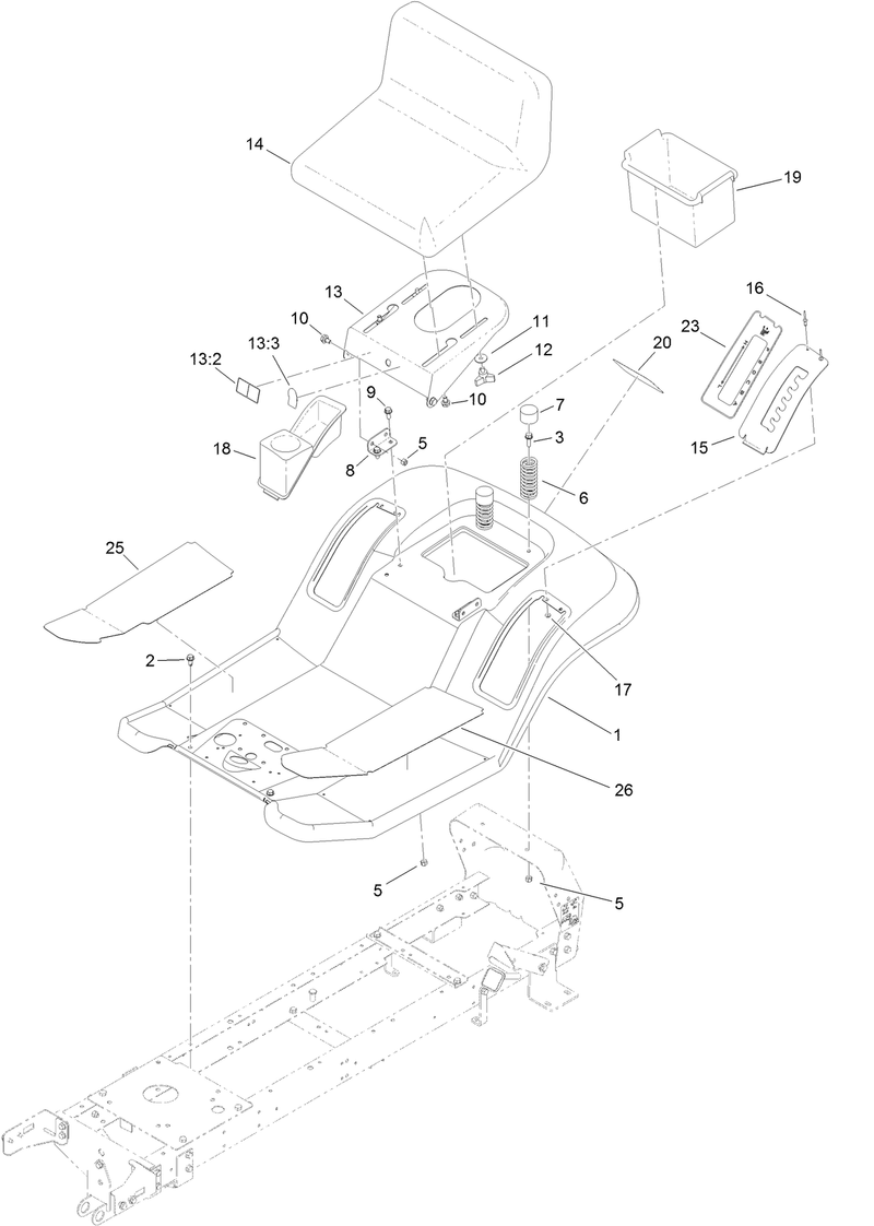 Rear Body and Seat Assembly