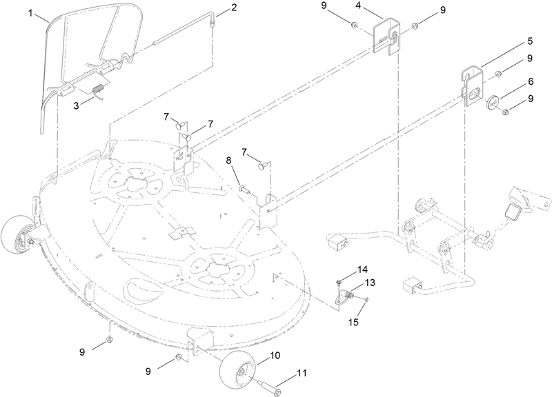 42 Inch Deck Deflector and Hanger Assembly