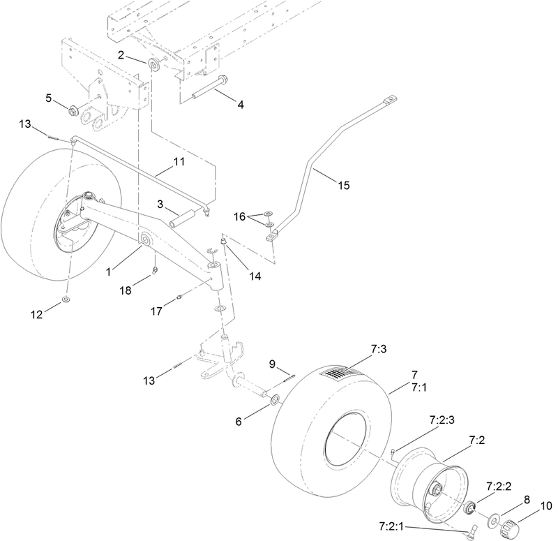 Front Wheel and Axle Assembly