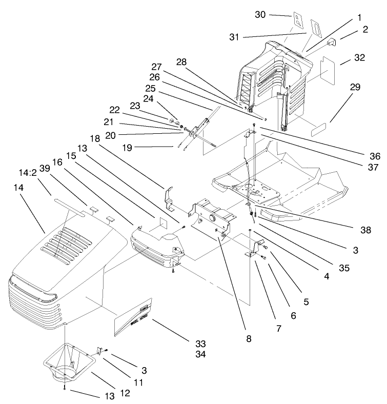 Hood and Tower Assembly