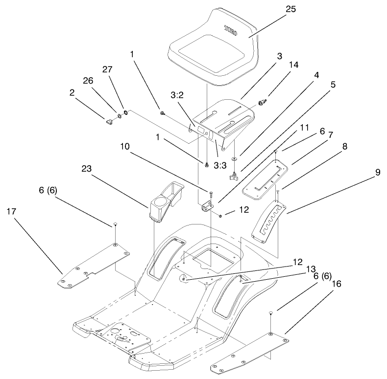 Rear Body and Seat Assembly