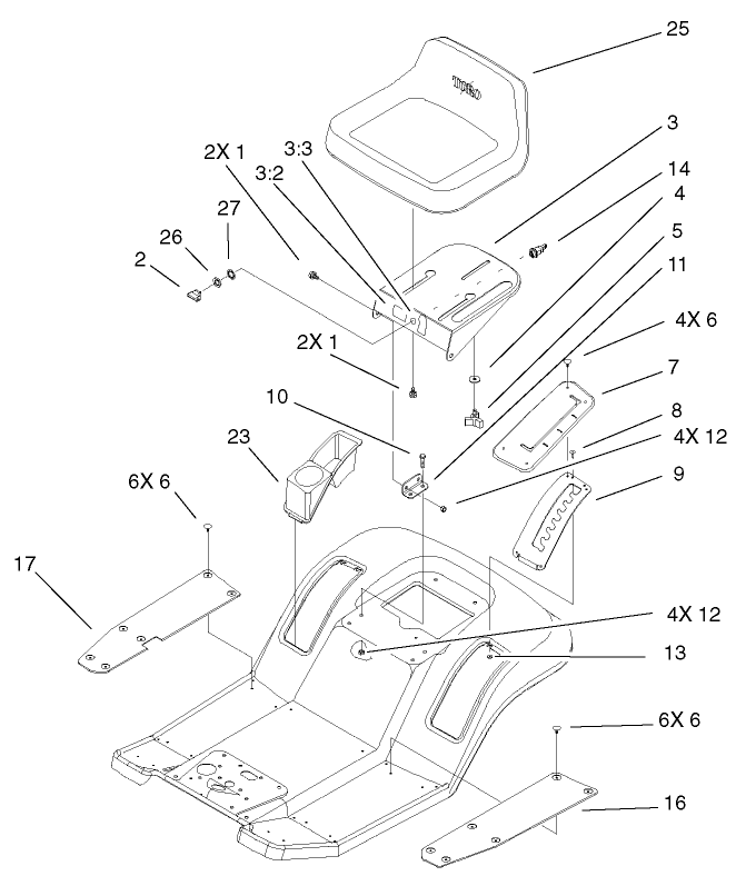 Rear Body and Seat Assembly