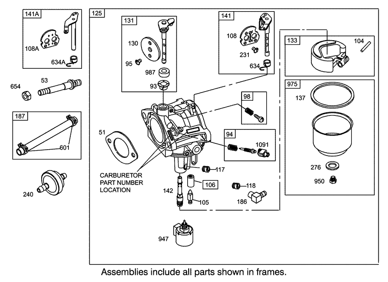 Carburetor Assembly Engine Briggs and Stratton Model 31F777 0123 E1