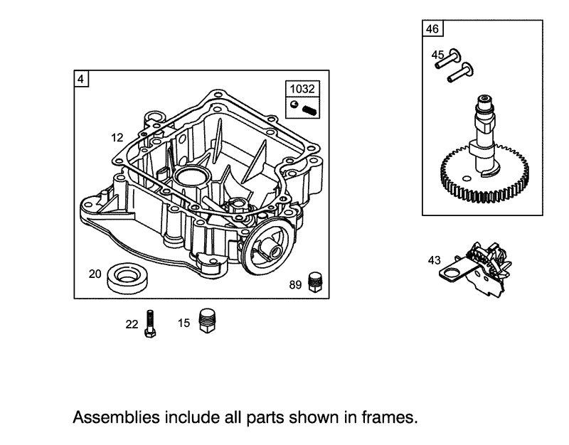 Crankcase Assembly Engine Briggs and Stratton Model 31F777 0123 E1