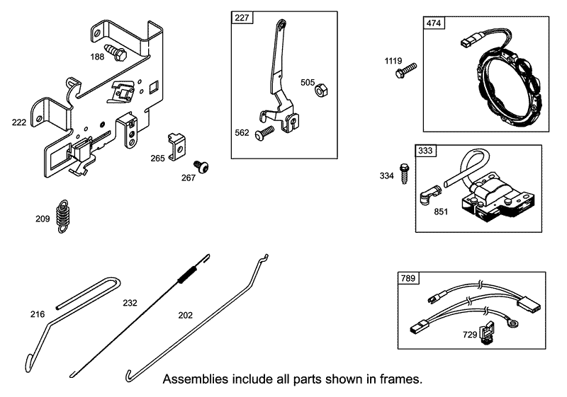 Governor Assembly Engine Briggs and Stratton Model 31F777 0123 E1