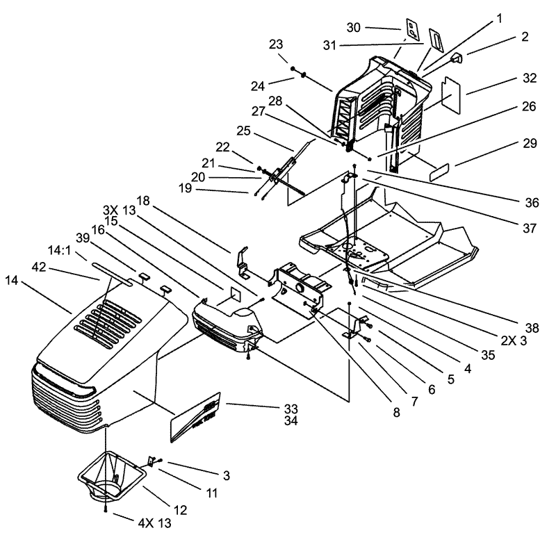 Hood and Tower Assembly