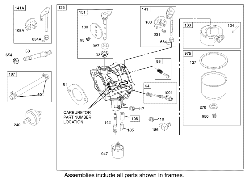 Carburetor Assembly Briggs and Stratton 31F777 0123 E1