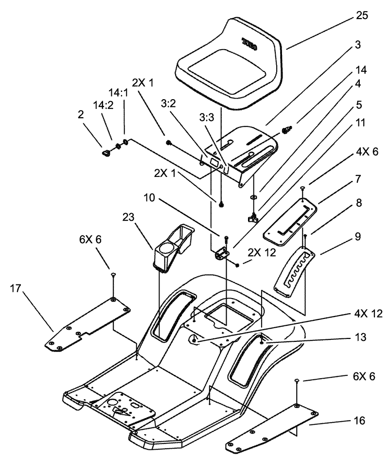 Rear Body and Seat Assembly