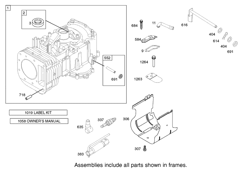 Cylinder Assembly Briggs and Stratton 31F777 0123 E1