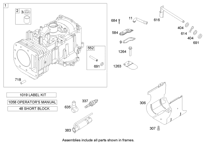 Cylinder Assembly Briggs and Stratton 31H777 0177 E1