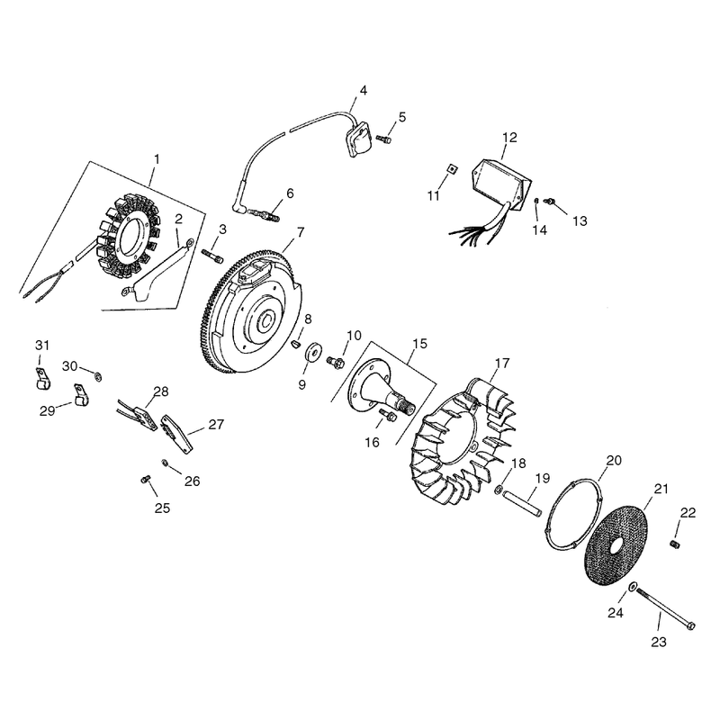 Group 5 IgnitionElectrical Assembly Kohler CH25S-68695