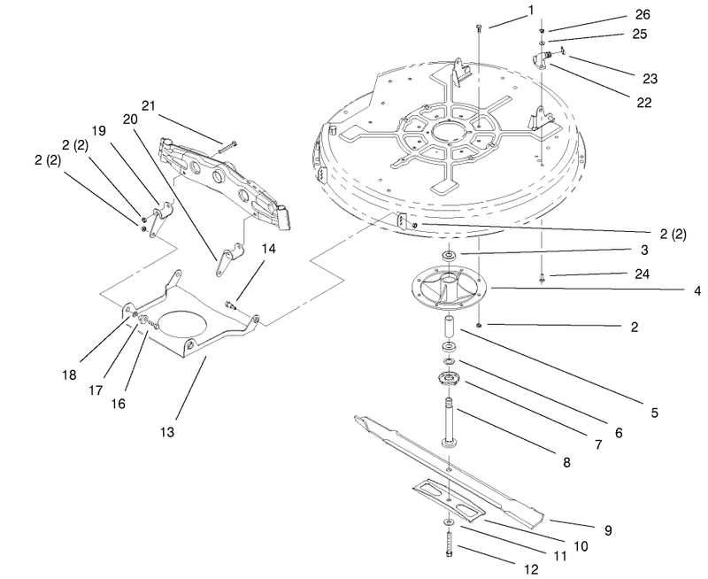 32in Deck Components Assembly