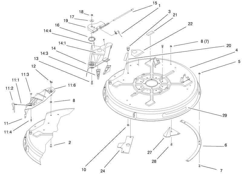 32in Deck Components Assembly
