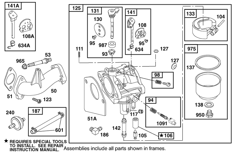 Engine Briggs and Stratton Model 284707 1148 E1