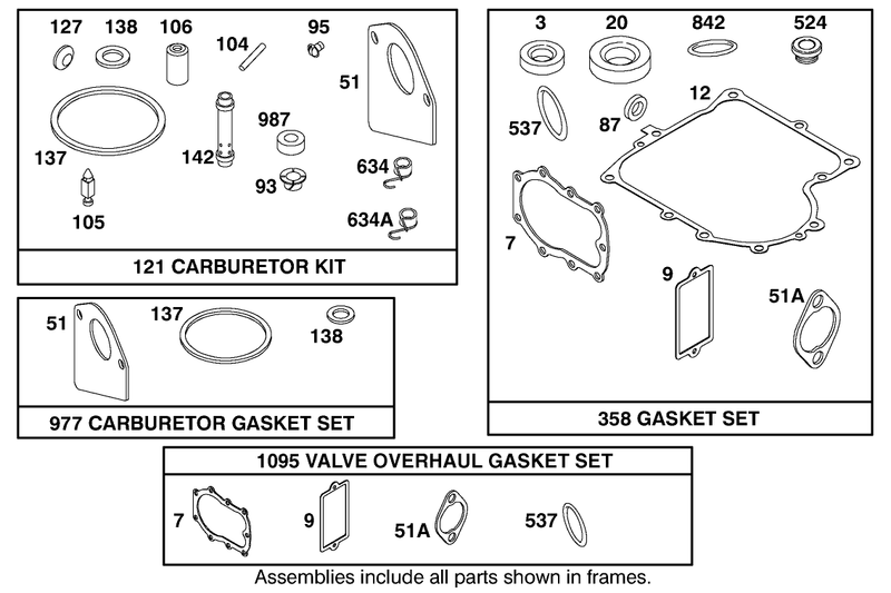 Engine Briggs and Stratton Model 284707 1148 E1