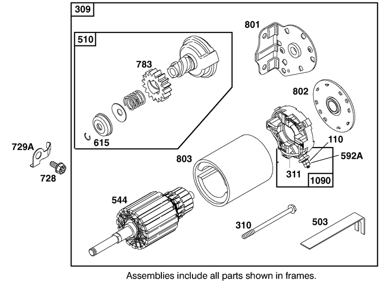 Engine Briggs and Stratton Model 284707 1148 E1