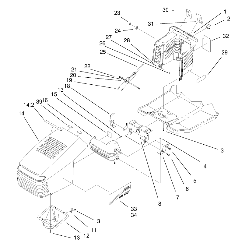Hood and Tower Assembly