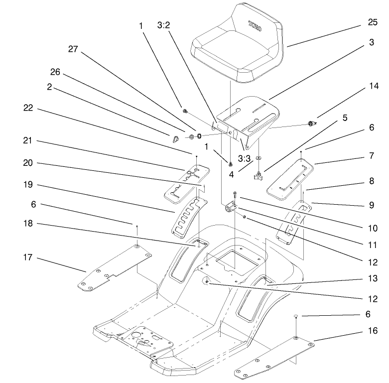 Rear Body and Seat Assembly