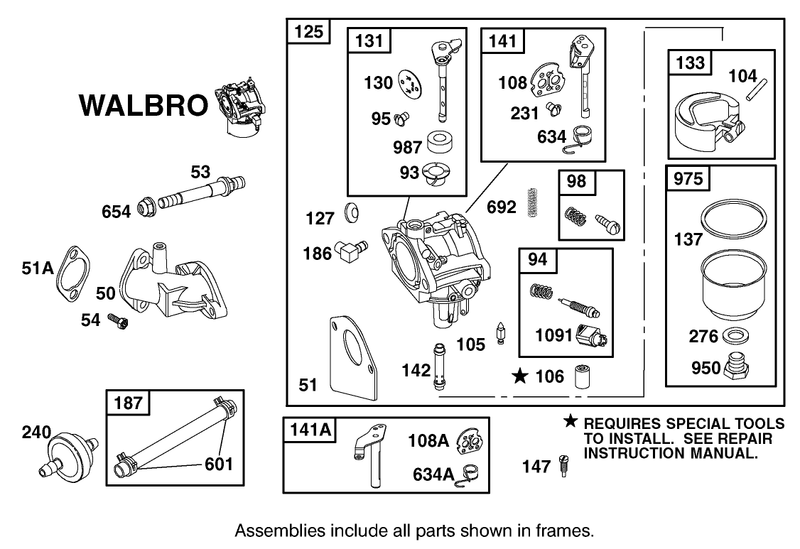 Carburetor Assembly Engine Briggs And Stratton Model 288707 1142 E1