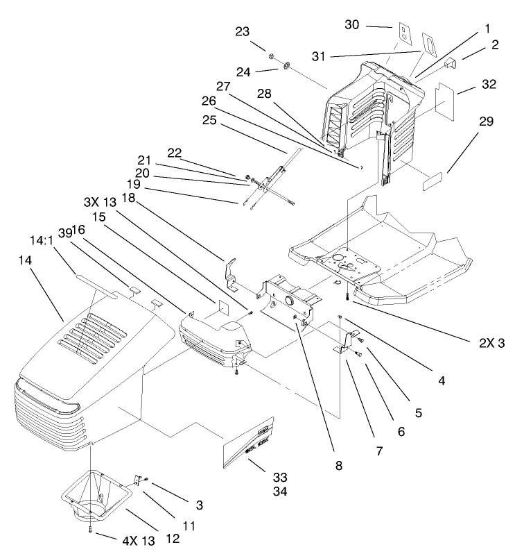 Hood And Tower Assembly