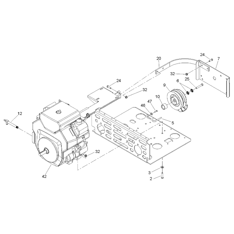 Engine and Clutch Assembly