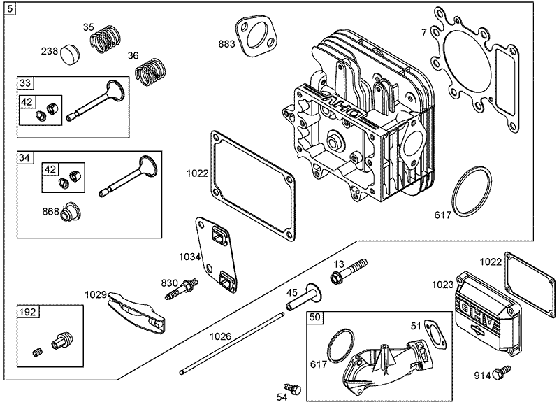 Cylinder Head Assembly Briggs and Stratton 286H77 0165 E1