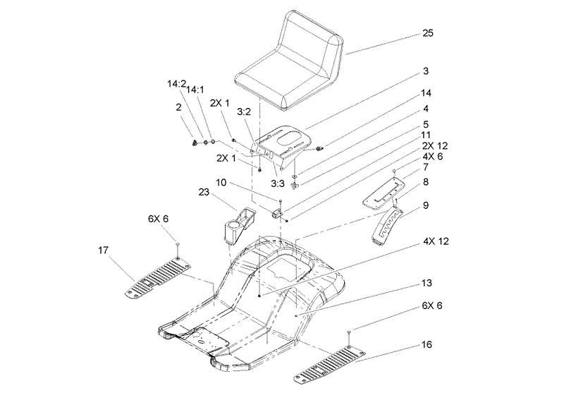 Rear Body and Seat Assembly