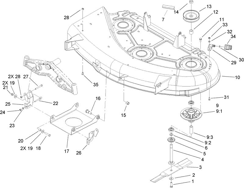 Spindle and Blade Assembly