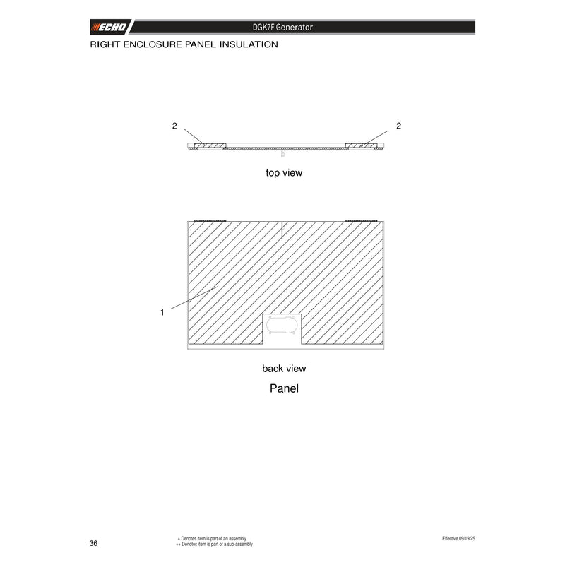 RIGHT ENCLOSURE PANEL INSULATION