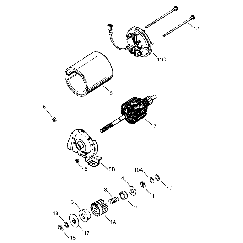 Electric Starter Kit No 35709 Tecumseh Model LEV120361561B