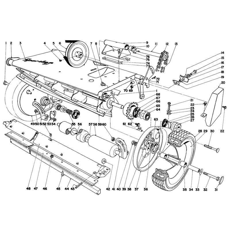18in Sportlawn Main Frame Assembly