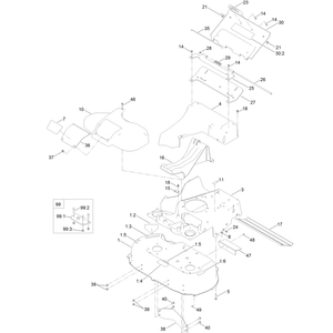 Deck Frame and Chute Assembly
