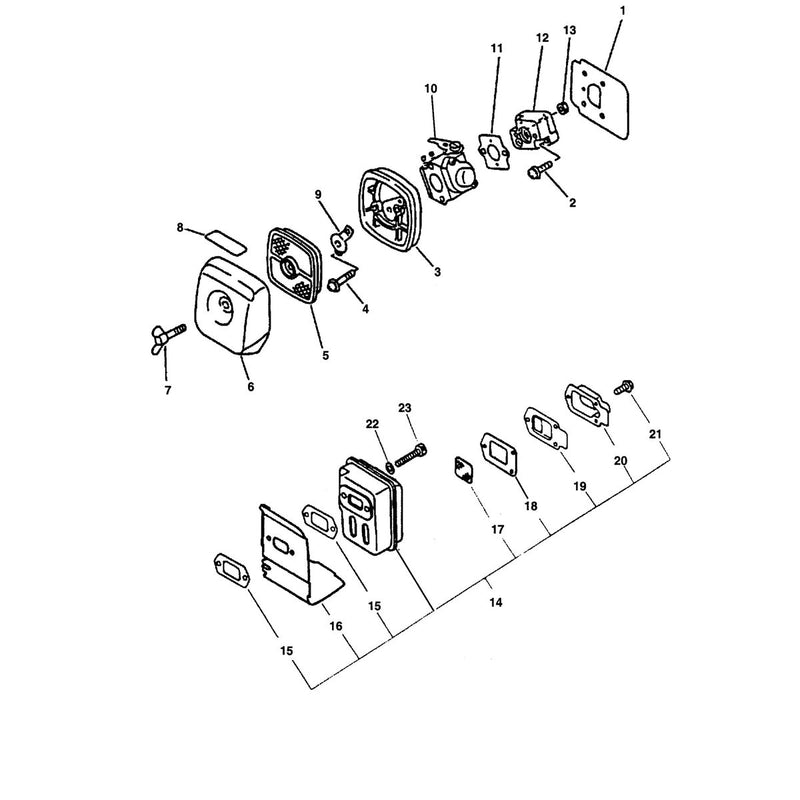 INTAKE, EXHAUST, AIR FILTER