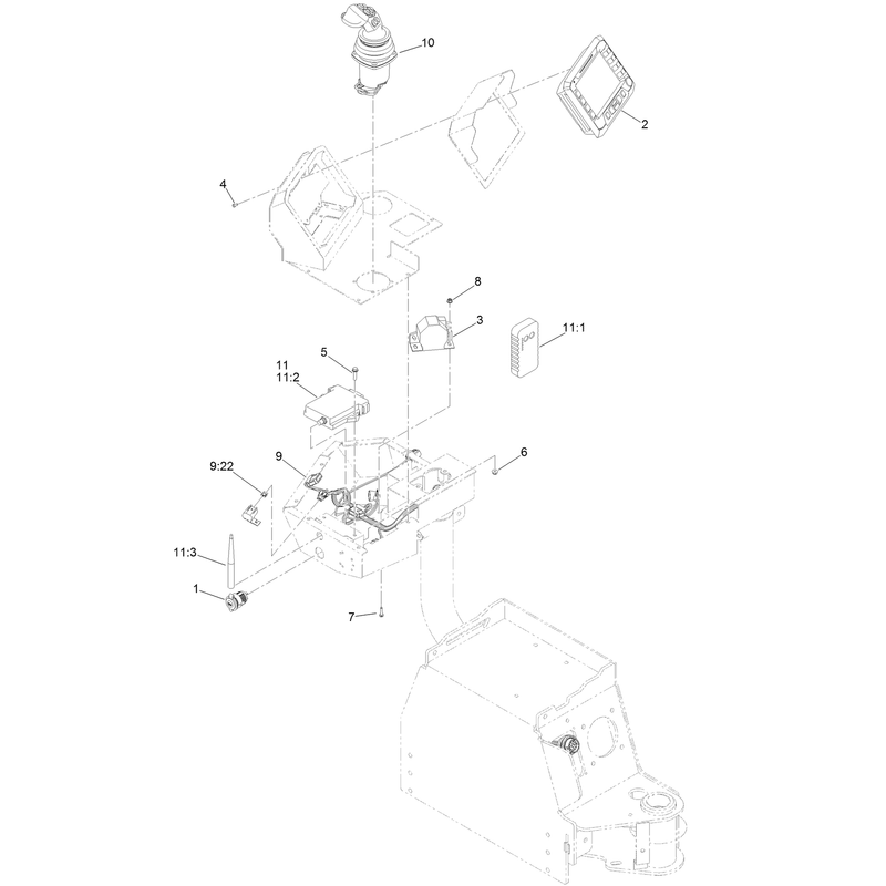 Right Console Operator Controls Assembly