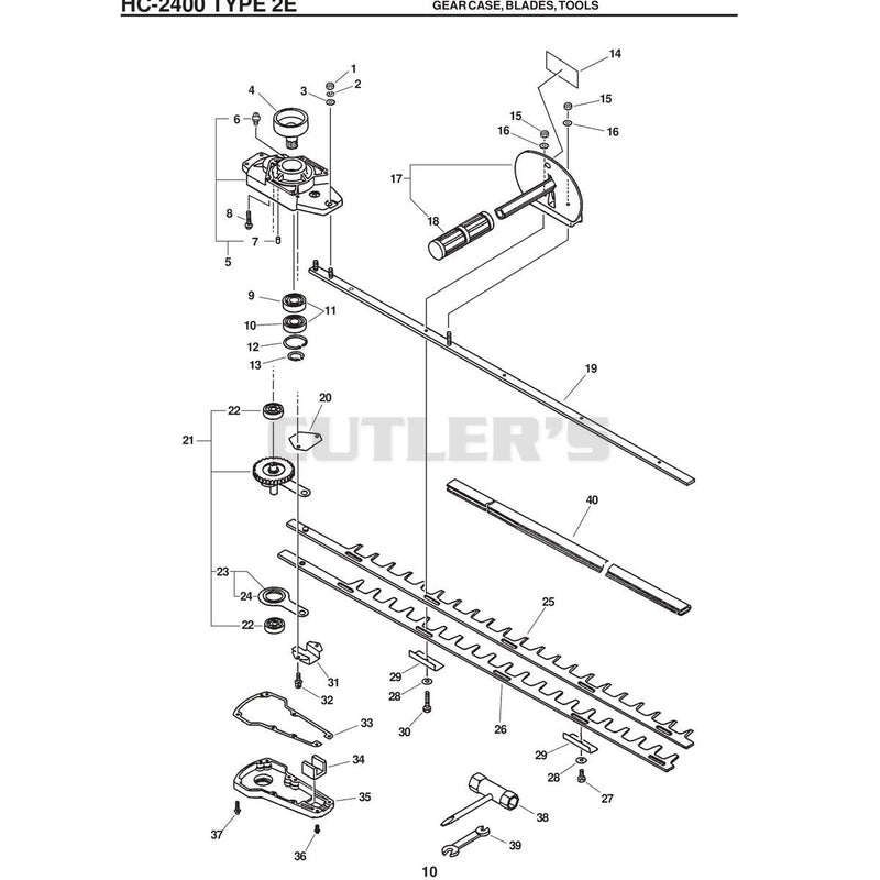 Type 2E Gearcase, Blades, Tools