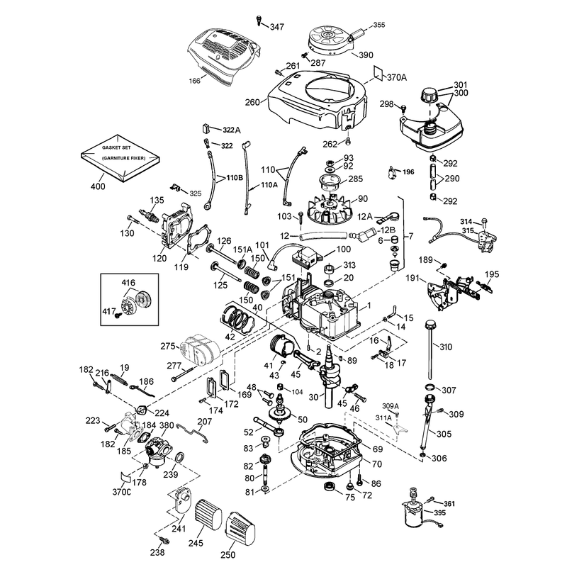 Engine Assembly Tecumseh Model No LEV120-362004A