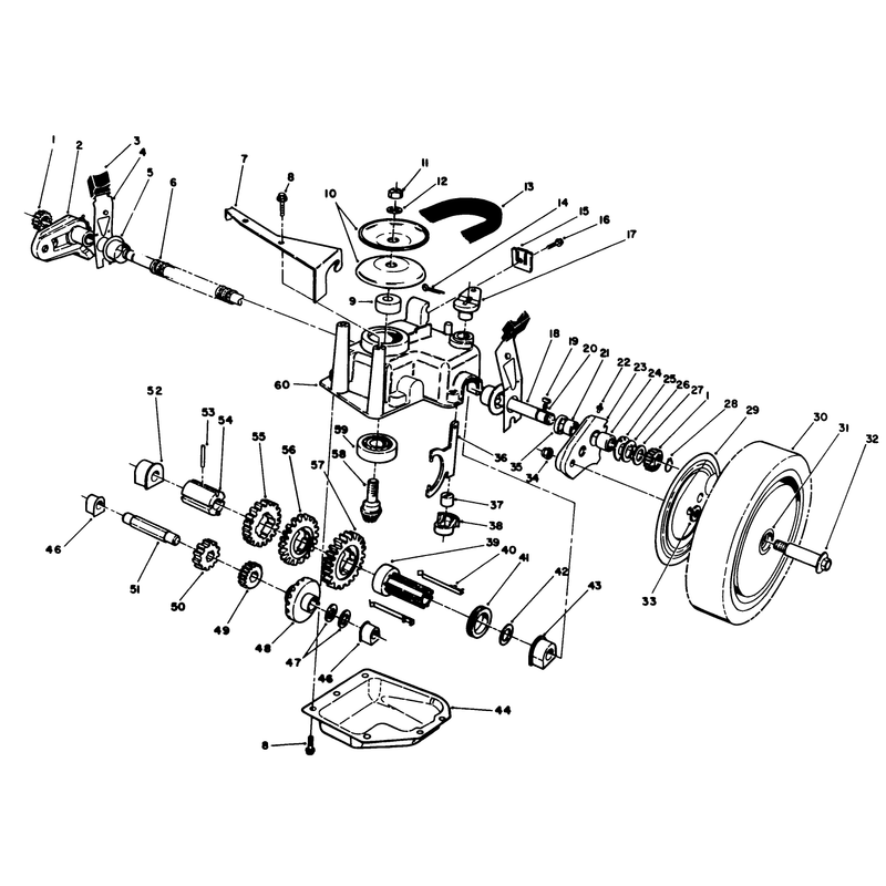 Gear Case Assembly Continued Used on Units with Serial No 8000001 Thru 8000851