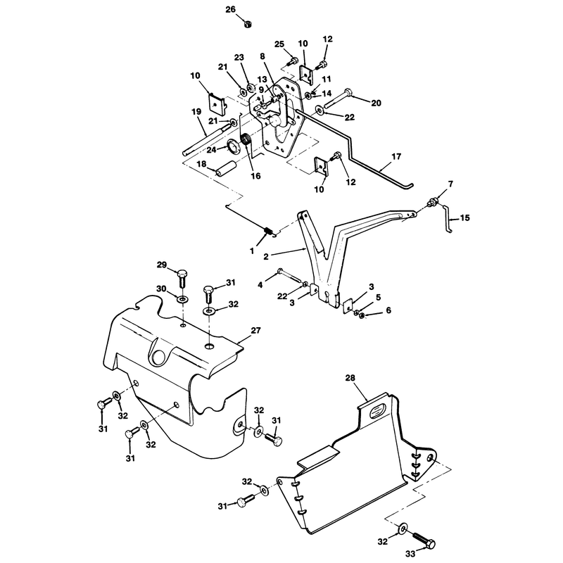 12hp Engine Governor Linkage And Cover Assembly