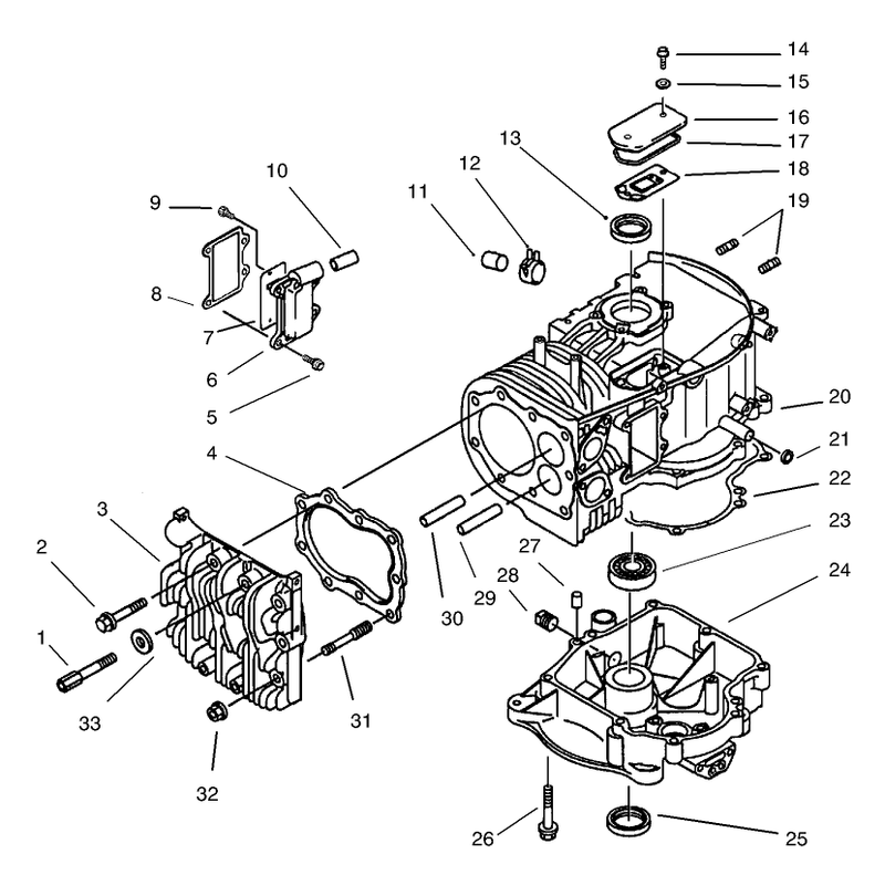Crankcase Assembly Kawasaki Model FB460V-LS08