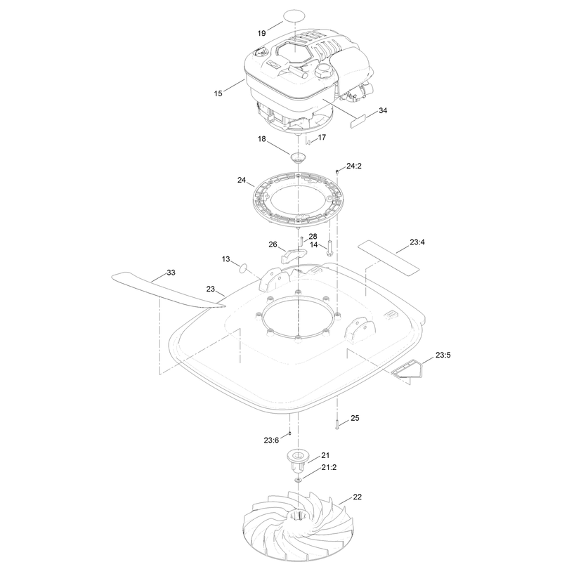 Engine and Deck Assembly