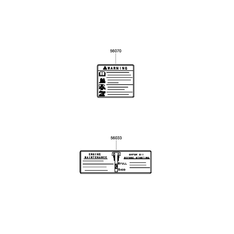 Label Assembly Kawasaki FJ180V-AS34