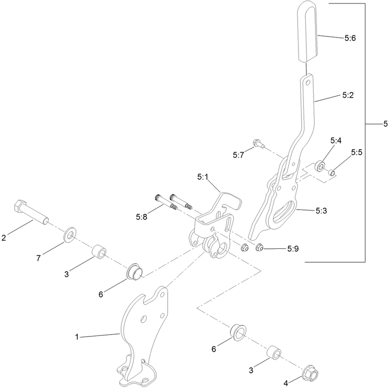 Parking Brake Handle Assembly No. 116-6861