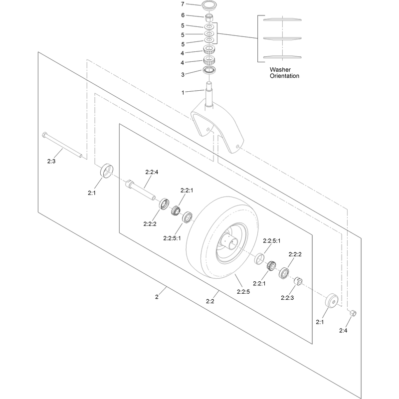 Caster Wheel and Fork Assembly
