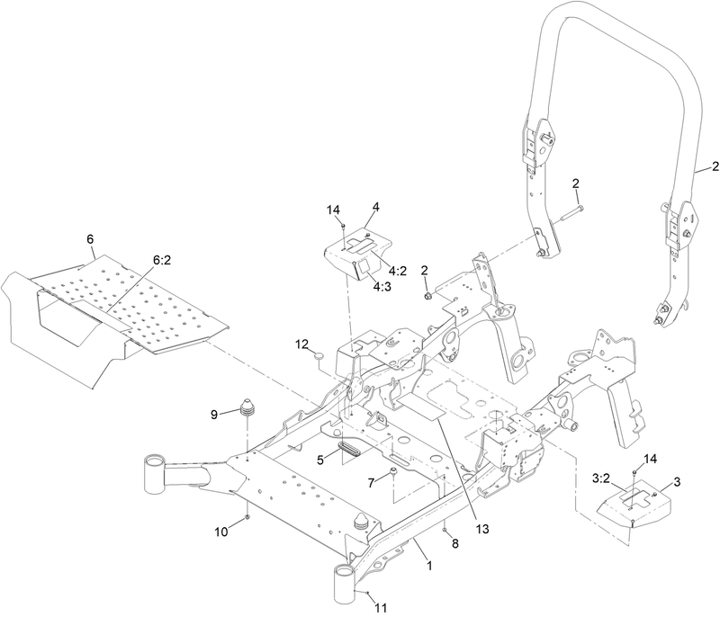 Frame and Roll Over Protection System Assembly