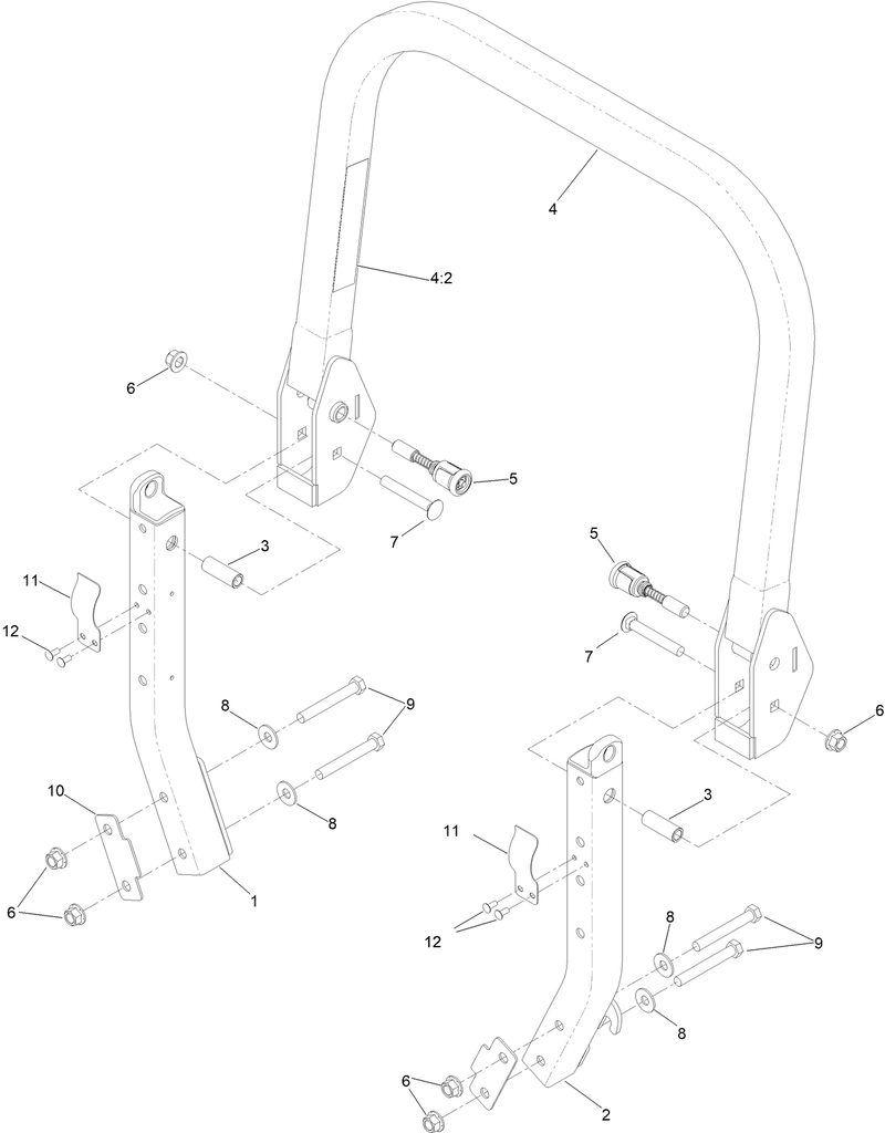 Roll Over Protection System Assembly No 142 9749